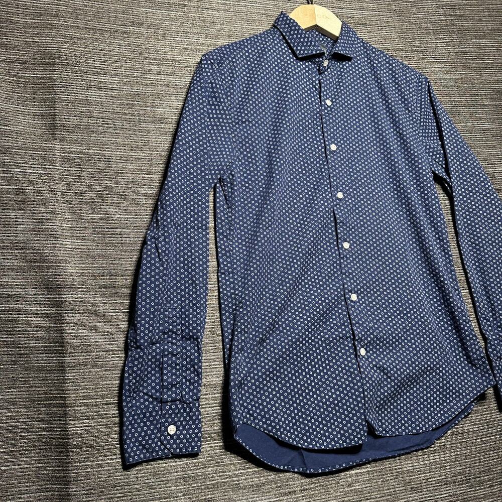 Bonobos Shirt Men's Small Blue AOP Slim Fit Long Sleeve Button Up - Picture 4 of 13